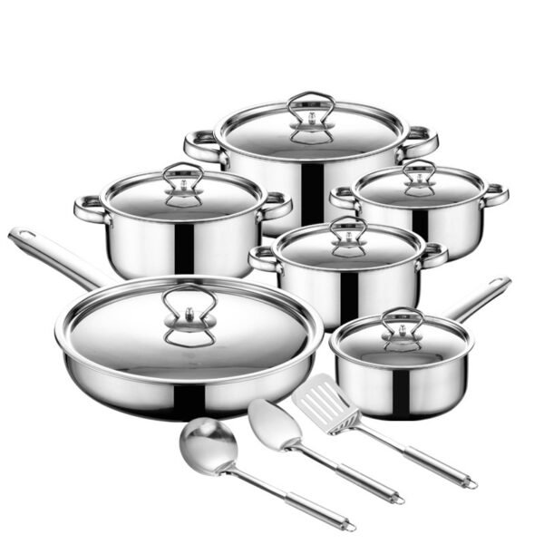 Stainless Steel Cookware Set Thick Kitchen Utensils - Image 4