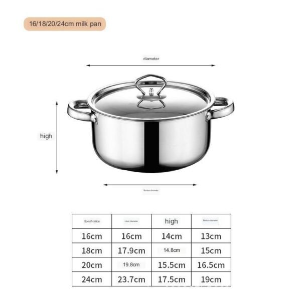 Stainless Steel Cookware Set Thick Kitchen Utensils - Image 3